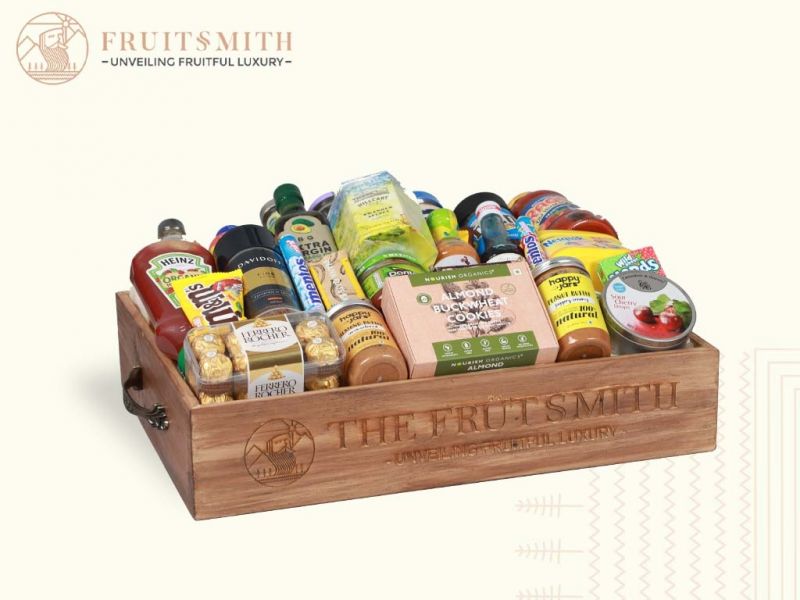Buy Gourmet Assorted Fresh Fruit, Nut & Chocolate Gift Tray at Best Price