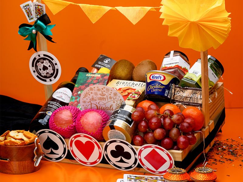Luxury cheese & wine hamper