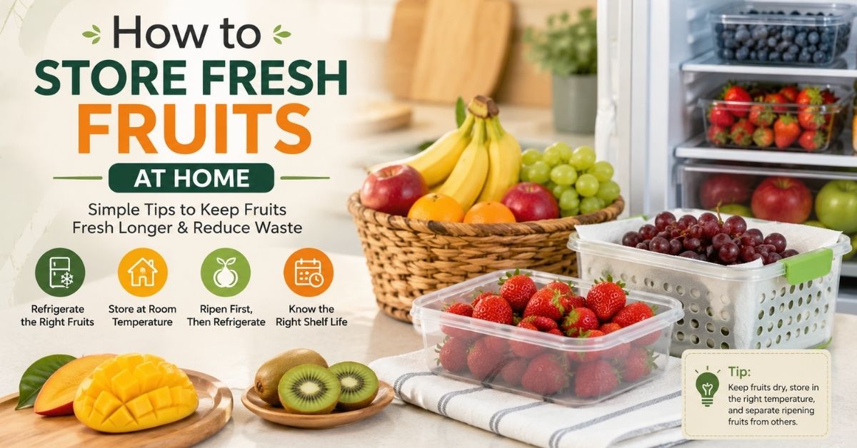 How to Store Fresh Fruits at Home: Complete Guide to Keeping Fruits Fresh Longer